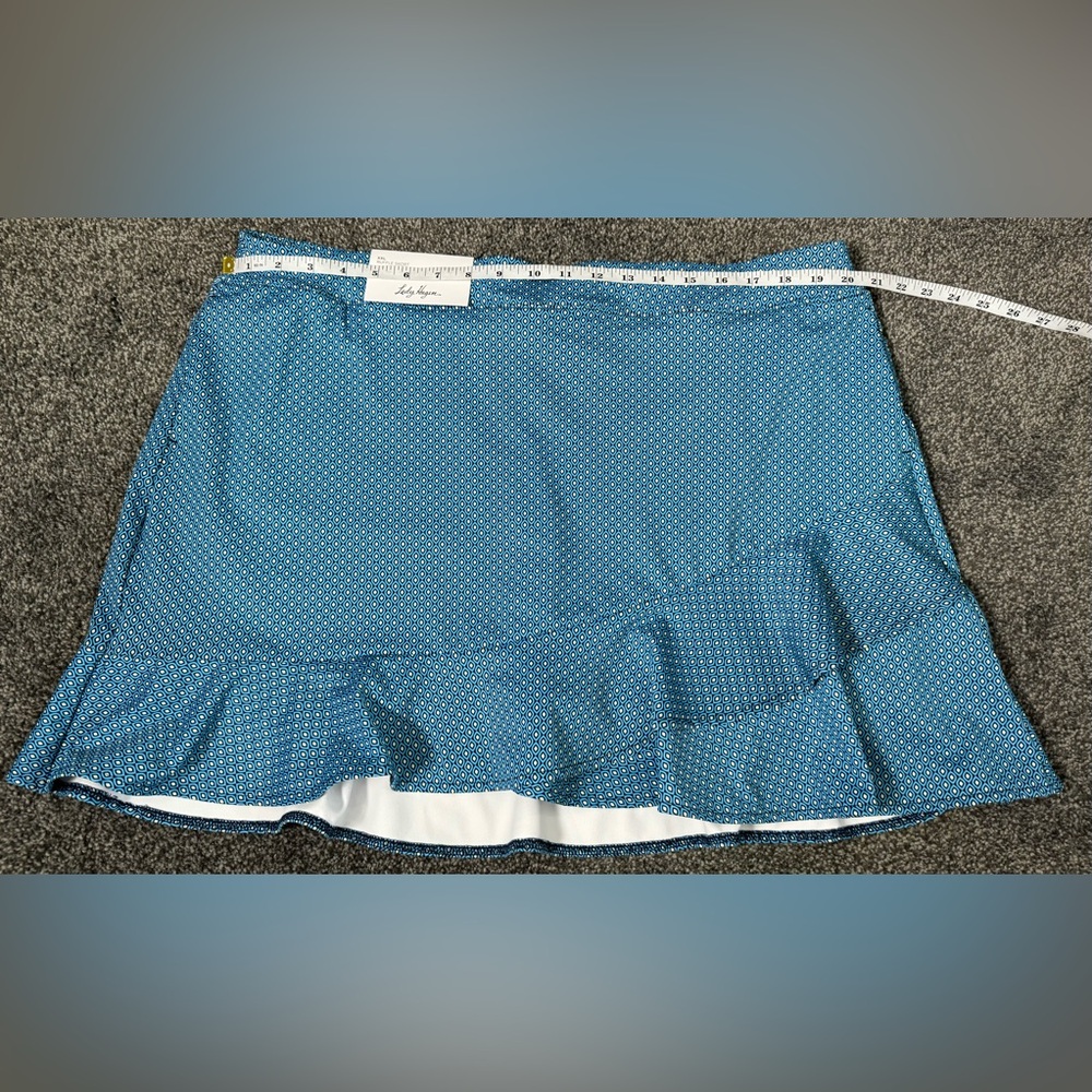 Lady Hagen Women’s Golf‎ Ruffle Skirt Skort UPF25+ Built In Shorts Blue XXL C-23